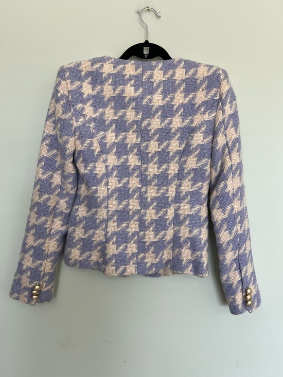 Forever 21 Lavender and Cream Houndstooth Blazer Size S - Picture 5 of 12